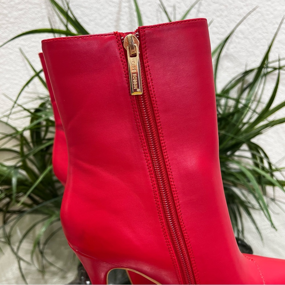 NEW Cape Robbin Lipstick Red Side Zip Platform Heeled Boots  Size 6 - Picture 7 of 9